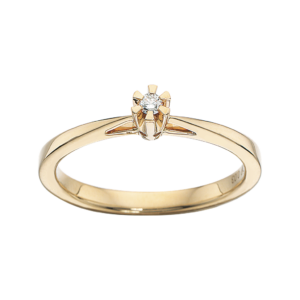 Prinsesse Ring 0,03 ct. i 14 Karat Guld fra Scrouples