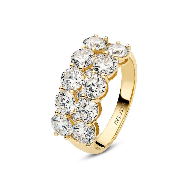 Ring Ariccia - 14 kt. guld el. hvidguld 3.62 ct TW G-H VS lab-grown diamanter