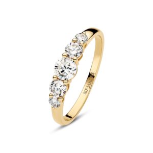 Ring Tiara - 14 kt. guld el. hvidguld 0.79 ct TW G-H VS lab-grown diamanter