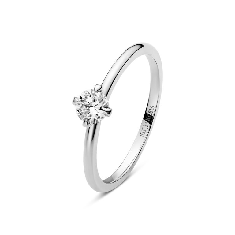 Ring Venice Solitaire - 14 kt. guld el. hvidguld 0.30-3.0 ct TW G-H VS lab-grown diamanter.