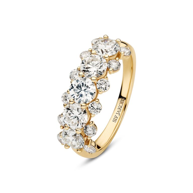 Ring fior Grande - 14 kt. guld el. hvidguld 2.30 ct TW G-H VS lab-grown diamanter