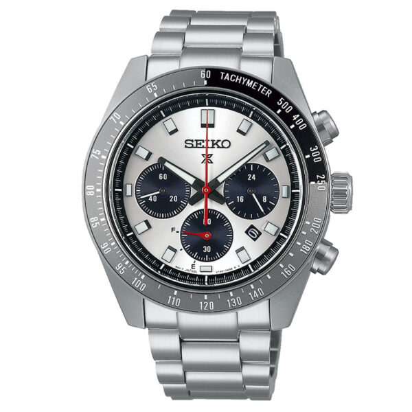 SEIKO Prospex Solar chronograph ur med sølv skive