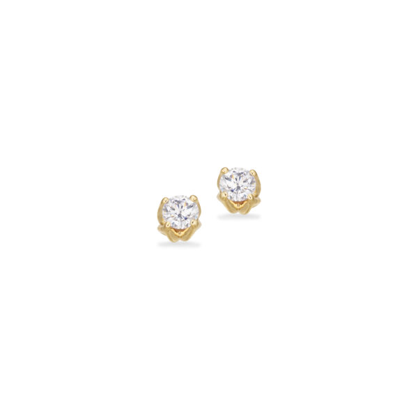 Scrouples Øreringe 4 grabber cubic zirkonia i 8 karat guld