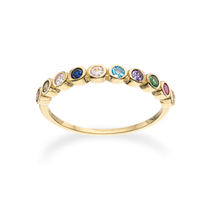 Scrouples Rainbow 8 Karat Guld Ring 711423