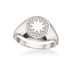 Scrouples Signet Stjerne Sterling Sølv Ring 725142