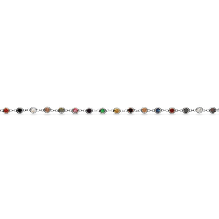 Scrouples SoHo armbånd multicolor cubic zirkonia i sølv 17+2 cm
