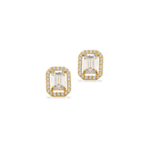 Scrouples øreringe baguette med cubic zirkonia i 8 kt guld