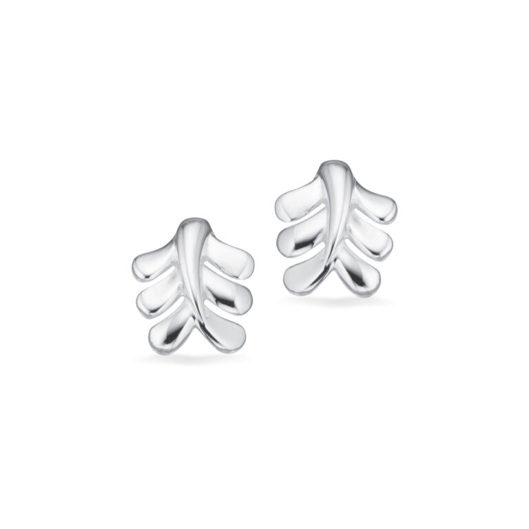 Scrouples øreringe blad i sølv