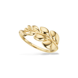 Scrouples ring blad i 8 kt guld
