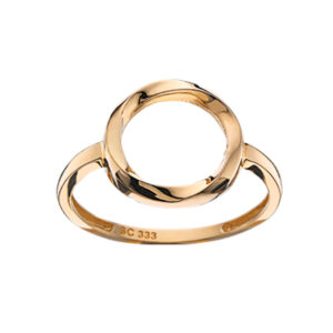 Scrouples ring i 8 kt guld med cirkel