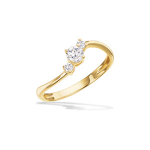 Scrouples ring med cubic zirkonia i 8 kt guld