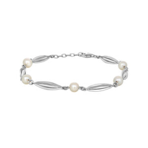 Siersbøl Bur & Perle armbånd Sølv Rhodineret, 18+2 cm