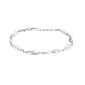 Siersbøl Bur armbånd Sølv Rhodineret, 18 + 2 cm