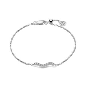 Sif Jakobs Ellera Waves armbånd i sølv med cubic zirkonia