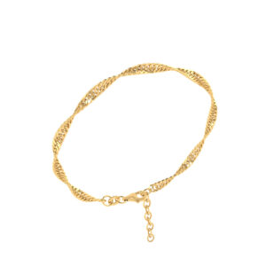 Smykkekæden Singapore Armbånd i 8 Karat Guld