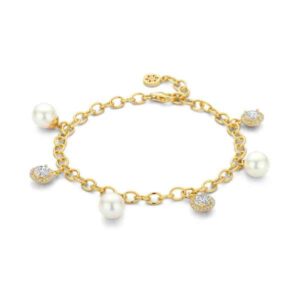 Spirit Icons Maxine Bracelet Pearl Forgyldt Sølv Armbånd med Ferskvandsperler