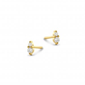 Spirit Icons Vision Stud 14 Karat Guld Øreringe med Diamanter 0,14 Carat W/VS