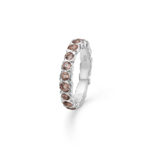 Studio Z Rosy Creek ring i sølv med rosa cubic zirkonia