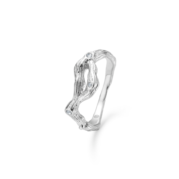 Studio Z Tangled ring i sølv med cubic zirkonia